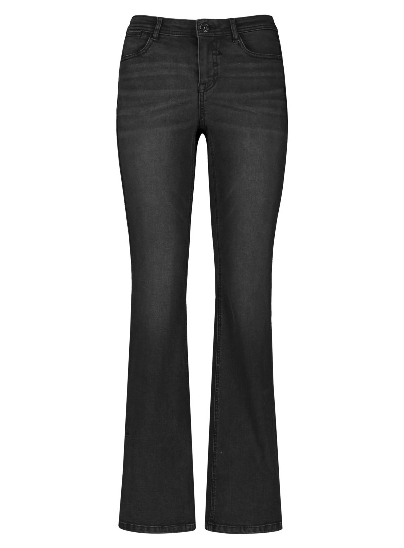 Bootcut jeans with side hem slits