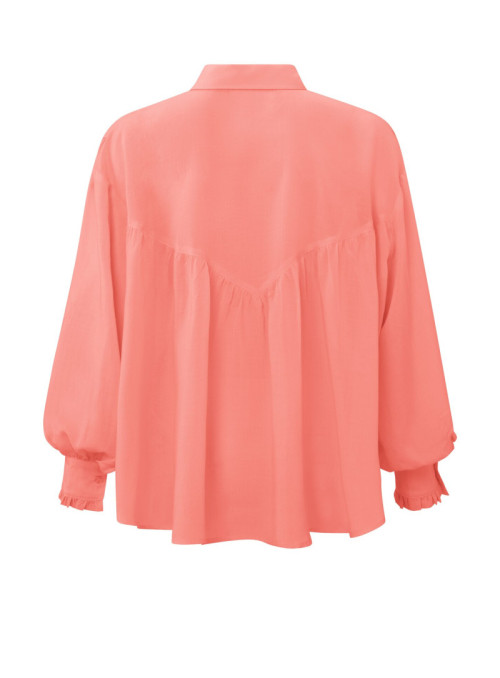 Blouse with pleated details