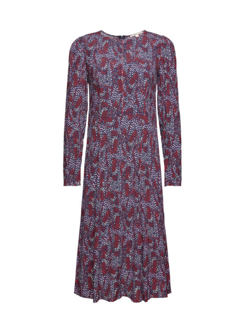 Viscose patterned midi dress