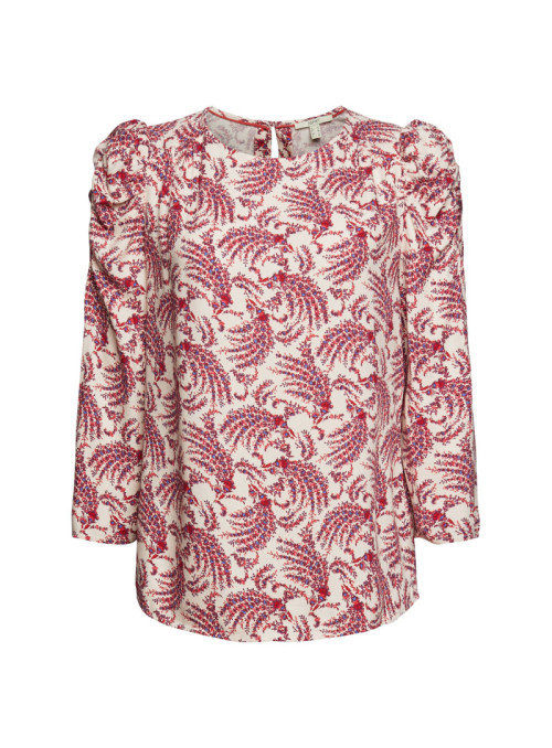 Patterned blouse with...