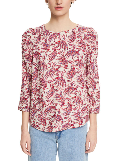 Patterned blouse with...