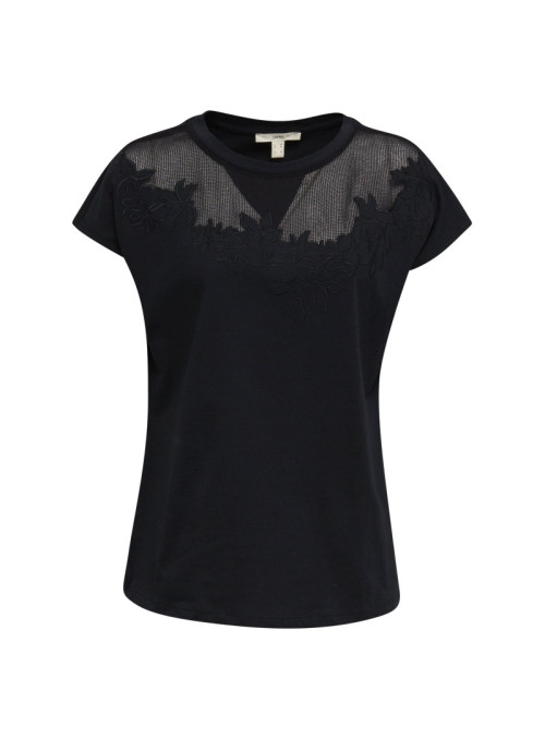 T-Shirt mit transparentem...