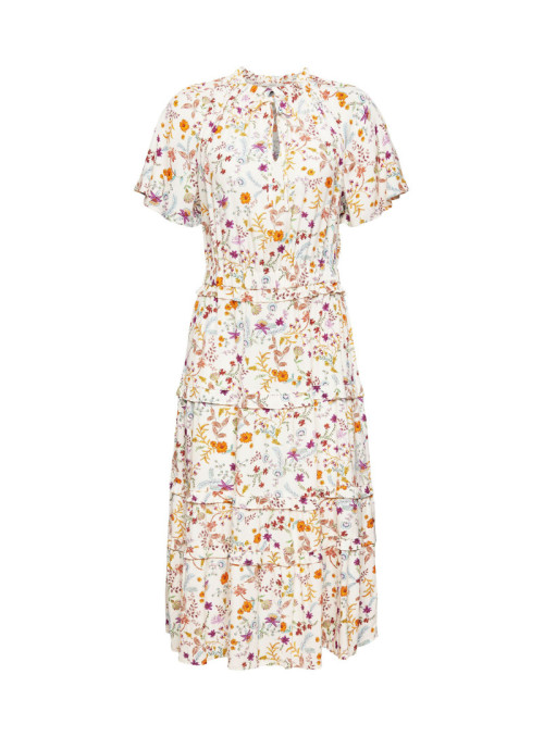 Robe midi avec motif floral