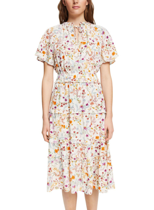 Robe midi avec motif floral