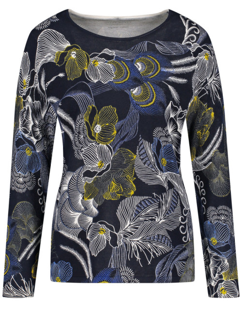 Sweater with floral pattern