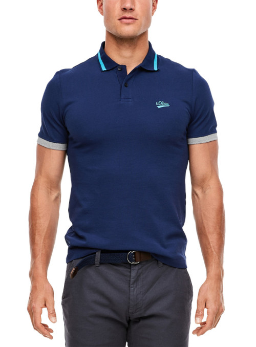 Poloshirt mit Logostickerei