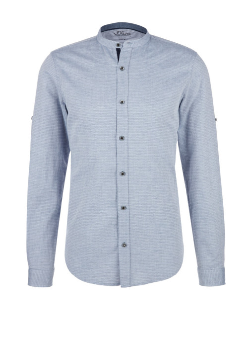 Slim fit shirt with round...