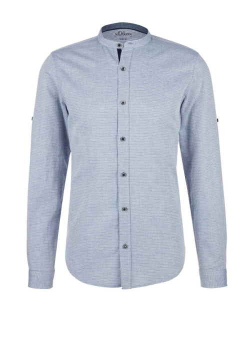 Slim fit shirt with round...