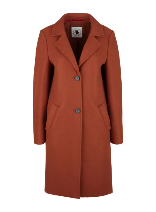 Wool blend coat with...