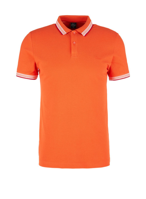 Polo shirt with striped collar