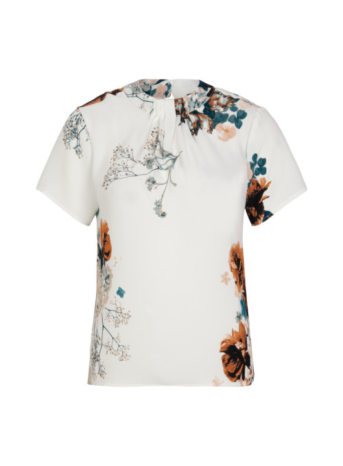 Kurzarm Bluse mit...