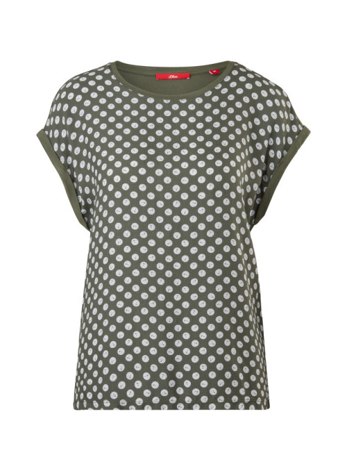 T-shirt with polka dot pattern