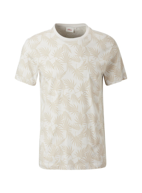 T-shirt with leaf print