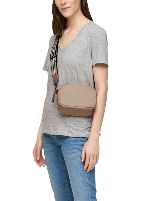 Shoulder bag with striped...