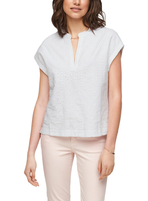 Blouse shirt with V-neck...