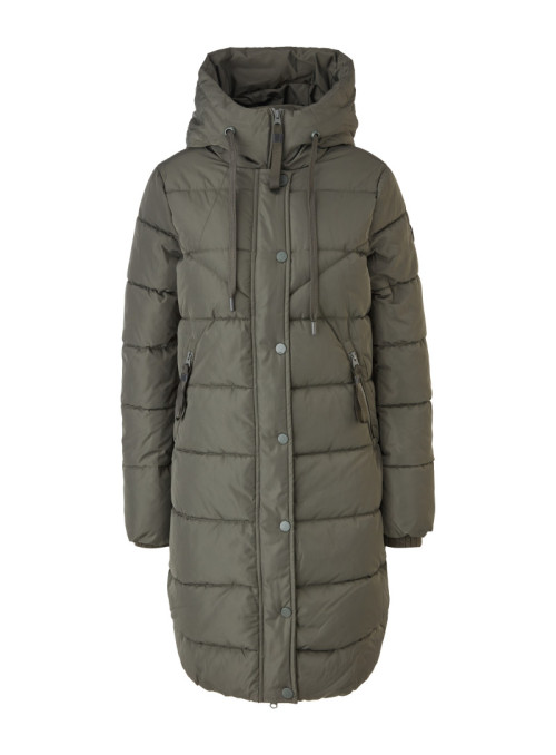 Quilted coat with hood