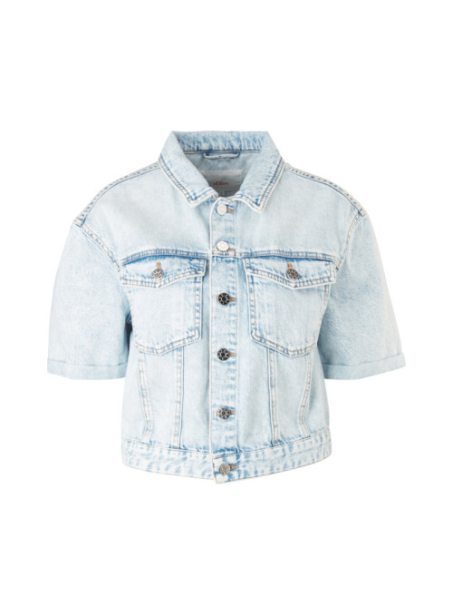 Boxy denim jacket with...