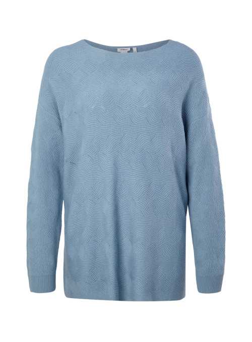 Langer Pullover mit...