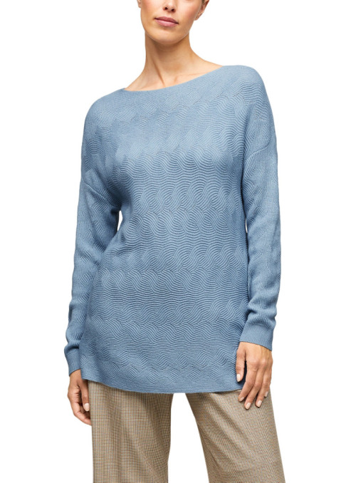 Langer Pullover mit...