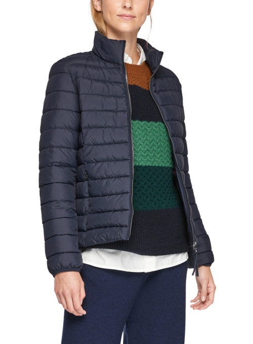 Quilted jacket with stand...