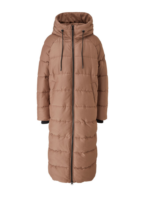 Quilted coat with hood