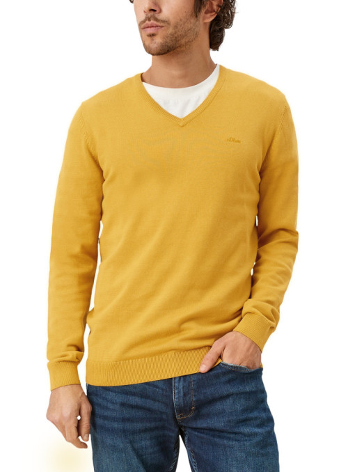 V-neck sweater with logo...