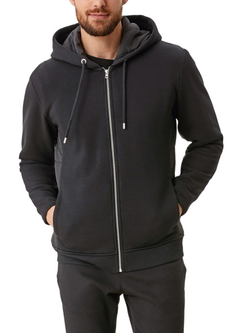 Sweat jacket with hood