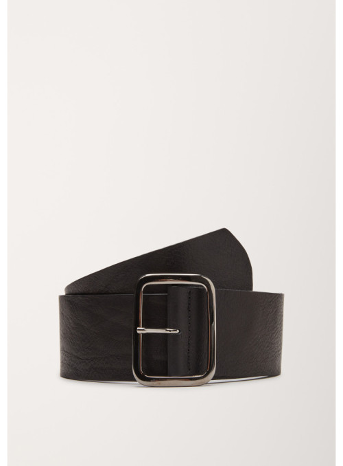 Ceinture large en cuir