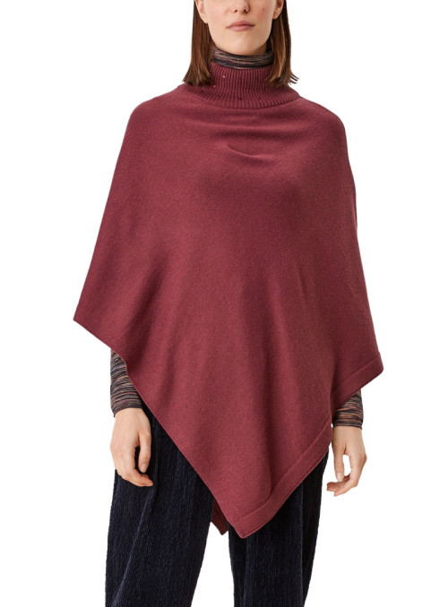 Knitted poncho with sequins