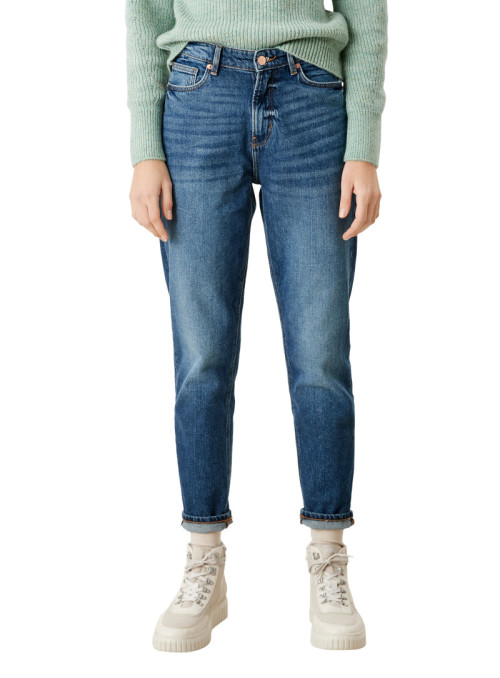 High-Waist Relaxed 7/8-Jeans