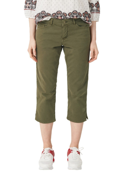 Twill capri pants