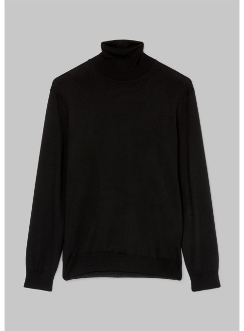 Virgin wool turtleneck sweater