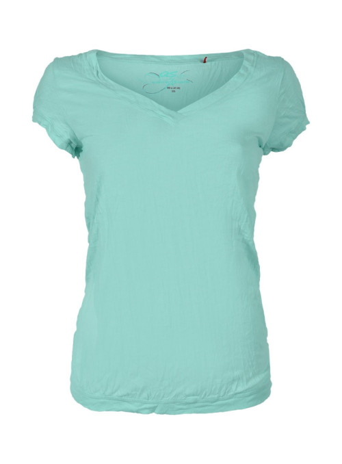 Crinkle t-shirt with V-neck