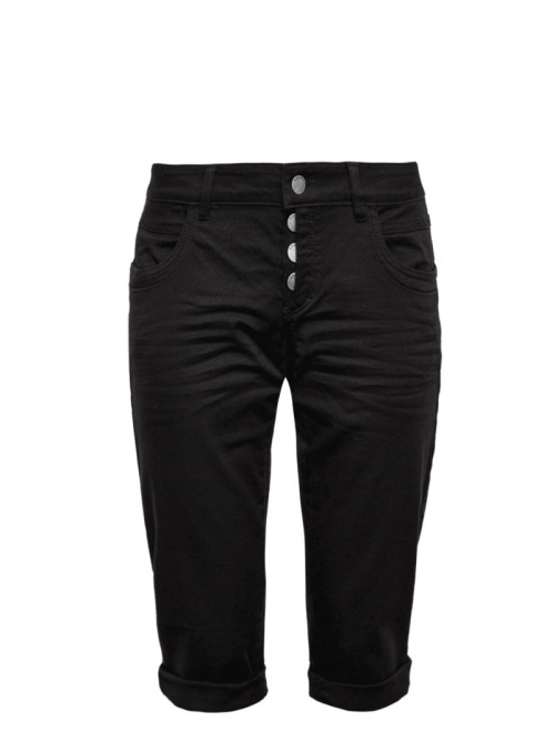 Capri jeans with button fly