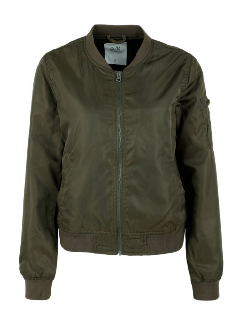 Nylon look bomber jacket