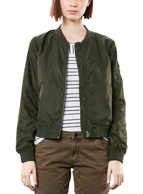 Nylon look bomber jacket