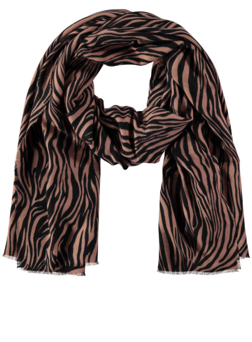 Scarf with zebra pattern