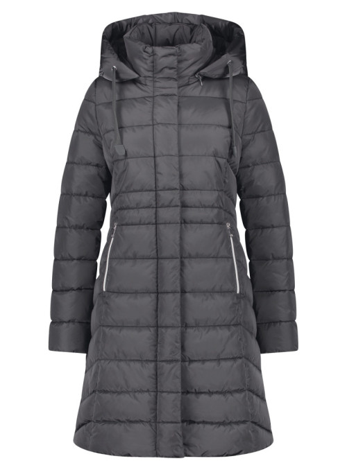 Quilted coat with large hood