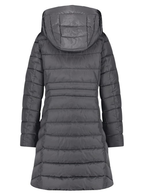 Quilted coat with large hood