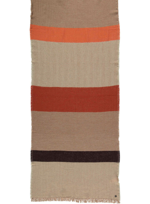 Scarf with block stripes