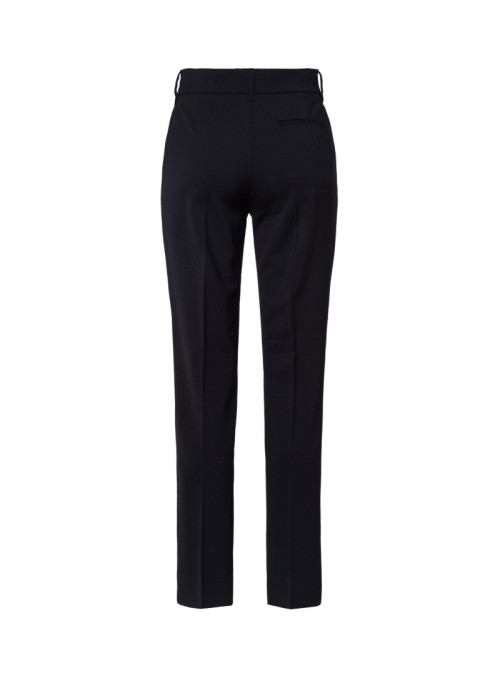 Wool blend straight leg pants