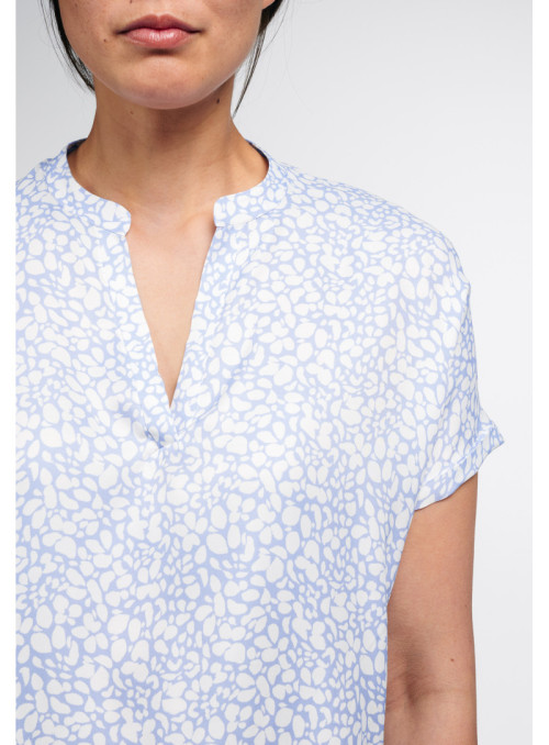 Kurzarm-Bluse mit...