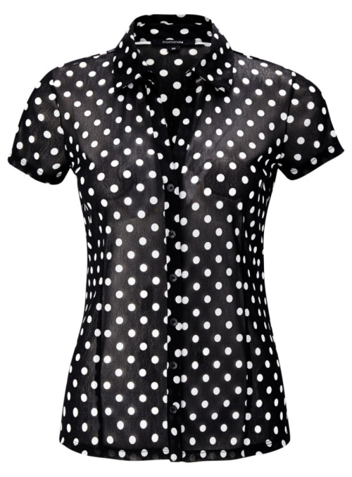 Short sleeve polka dot blouse