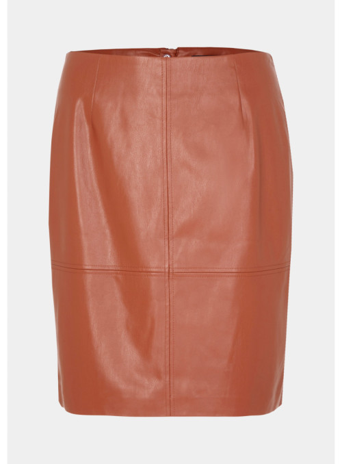 Short faux leather skirt
