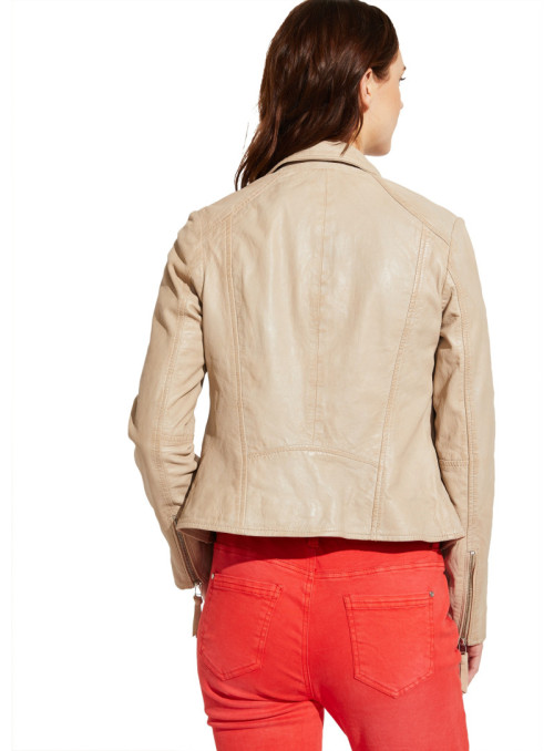 Veste en cuir style biker