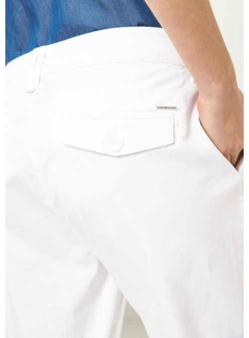 Cotton satin chino pants