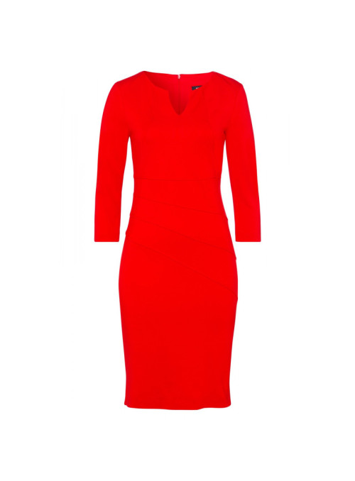 Figure-hugging jersey dress...