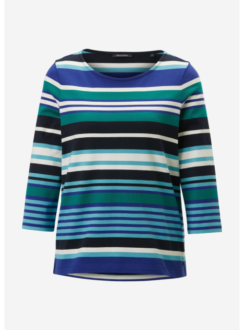 Striped 3/4 sleeve t-shirt