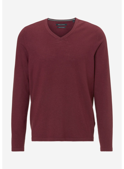 Merino wool V-neck knit...