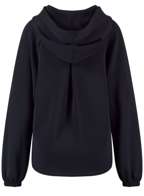 Hoodie mit abgerundetem Saum